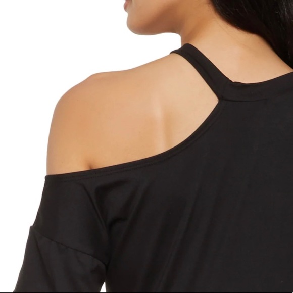 1.state Women Crew Neck off shoulderShort wing Sleeves  Solid - Picture 7 of 7